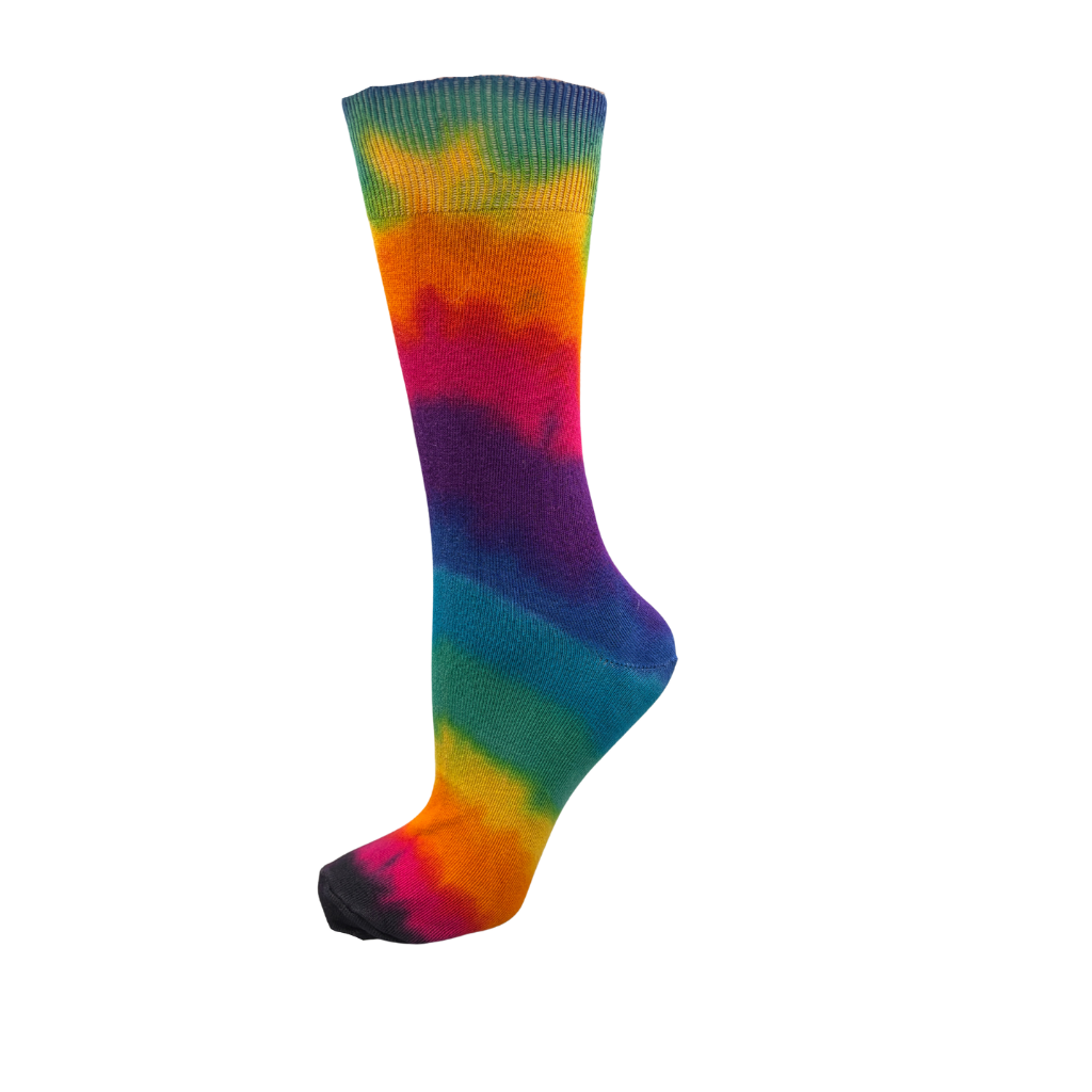Tie Dyed Cotton Crew Dress Sock - Made in Australia