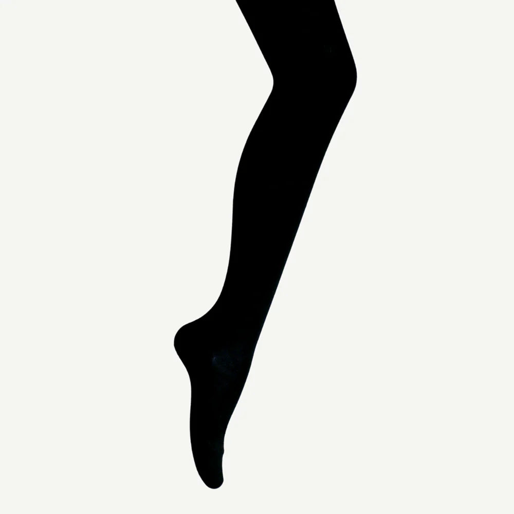 merino black wool tights - The Sockery