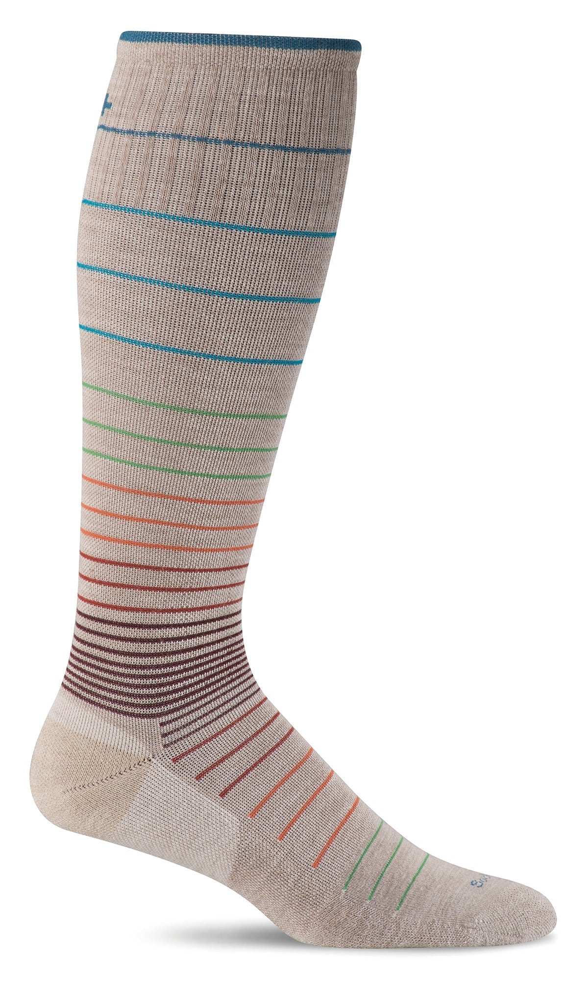 Circulator Women's Bamboo/Merino Moderate Graduated Compression in Barley - The Sockery