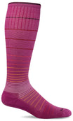 moderate compression sock in raspberry - the sockery