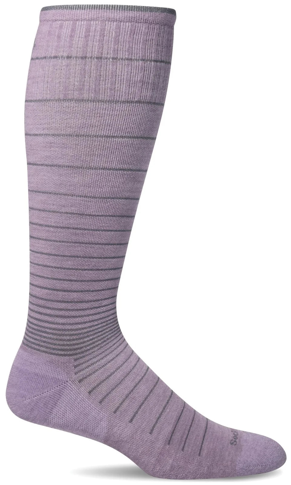 Circulator Women's Bamboo/Merino Moderate Graduated Compression Sock in Lavender