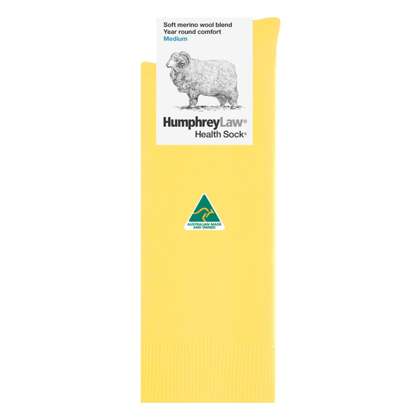 wool merino sock in Yellow - The Sockery