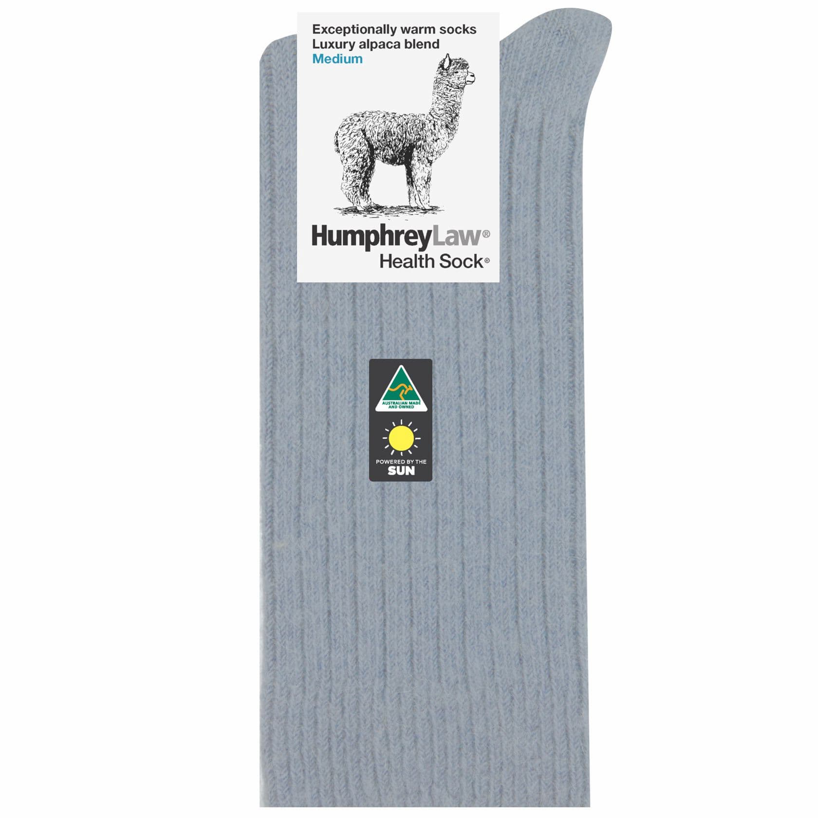 Luxury Alpaca Blend Sock in Silver Blue-  The Sockery