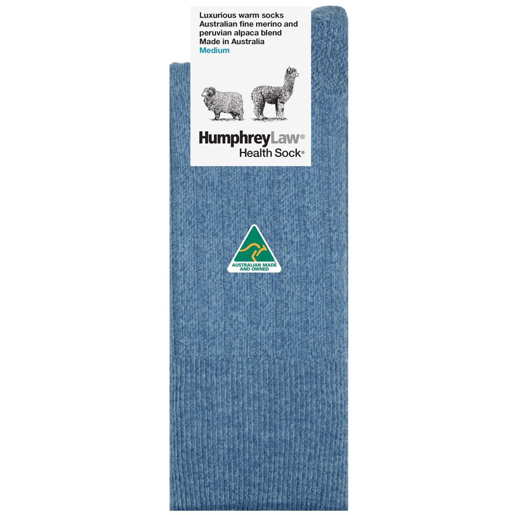 Luxuriously warm wool socks in Denim Blue  - The. Sockery
