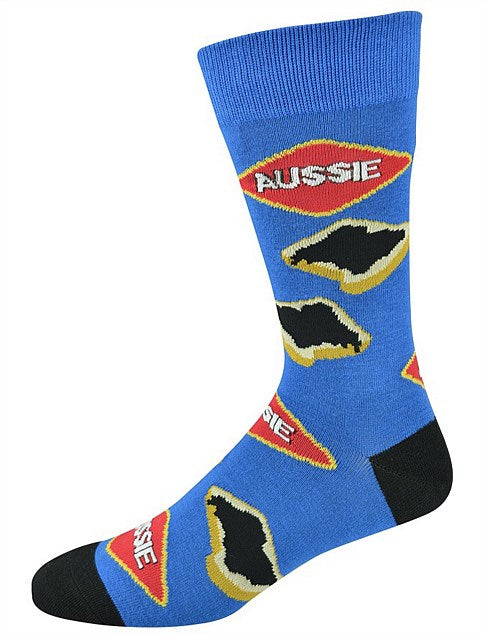 Aussie Toast Men's Bamboo Crew Socks