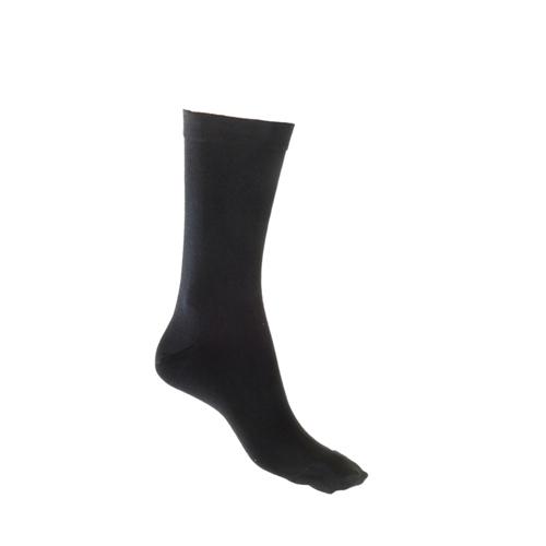 Australian Made black cotton sock with loose top and tough toe - The Sockery