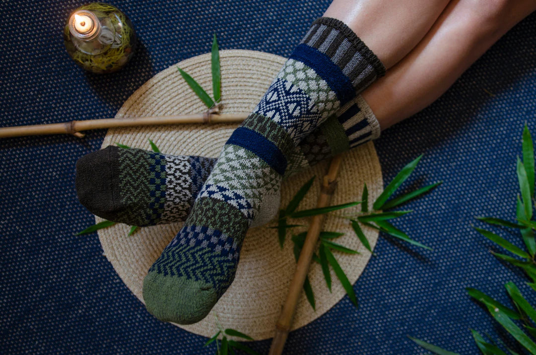 Bamboo Recycled Wool Mix Crew Socks - The Sockery