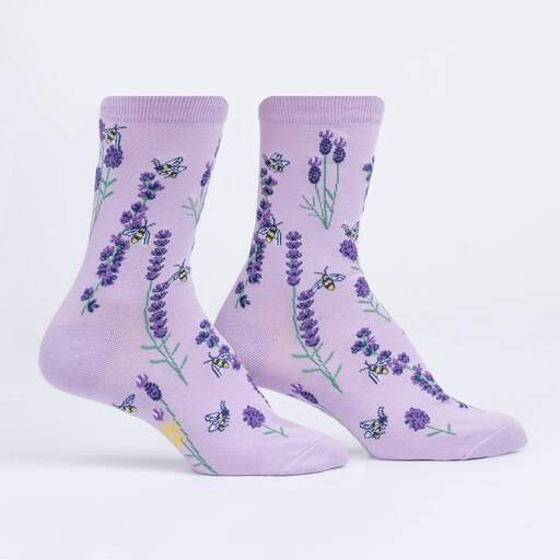 Bees and Lavender Women's Crew Sock