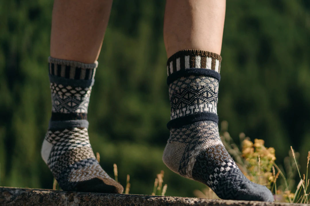Birch Recycled Wool Mix Crew Socks in Small - The Sockery