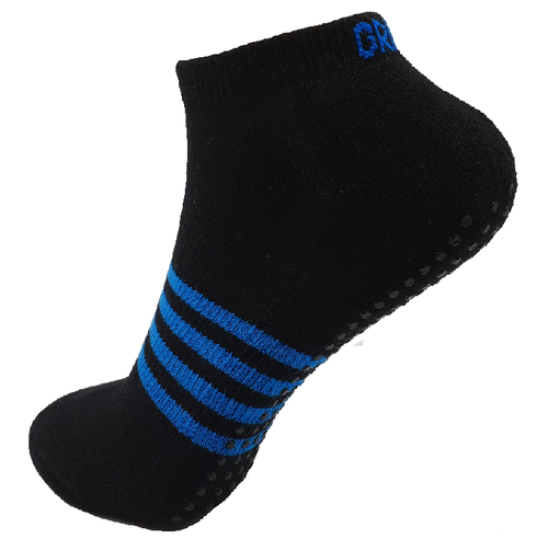 Non Slip Ankle Socks in Blue Stripes The Sockery
