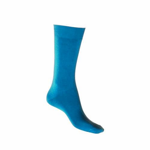 Australian made ocean blue plain crew sock