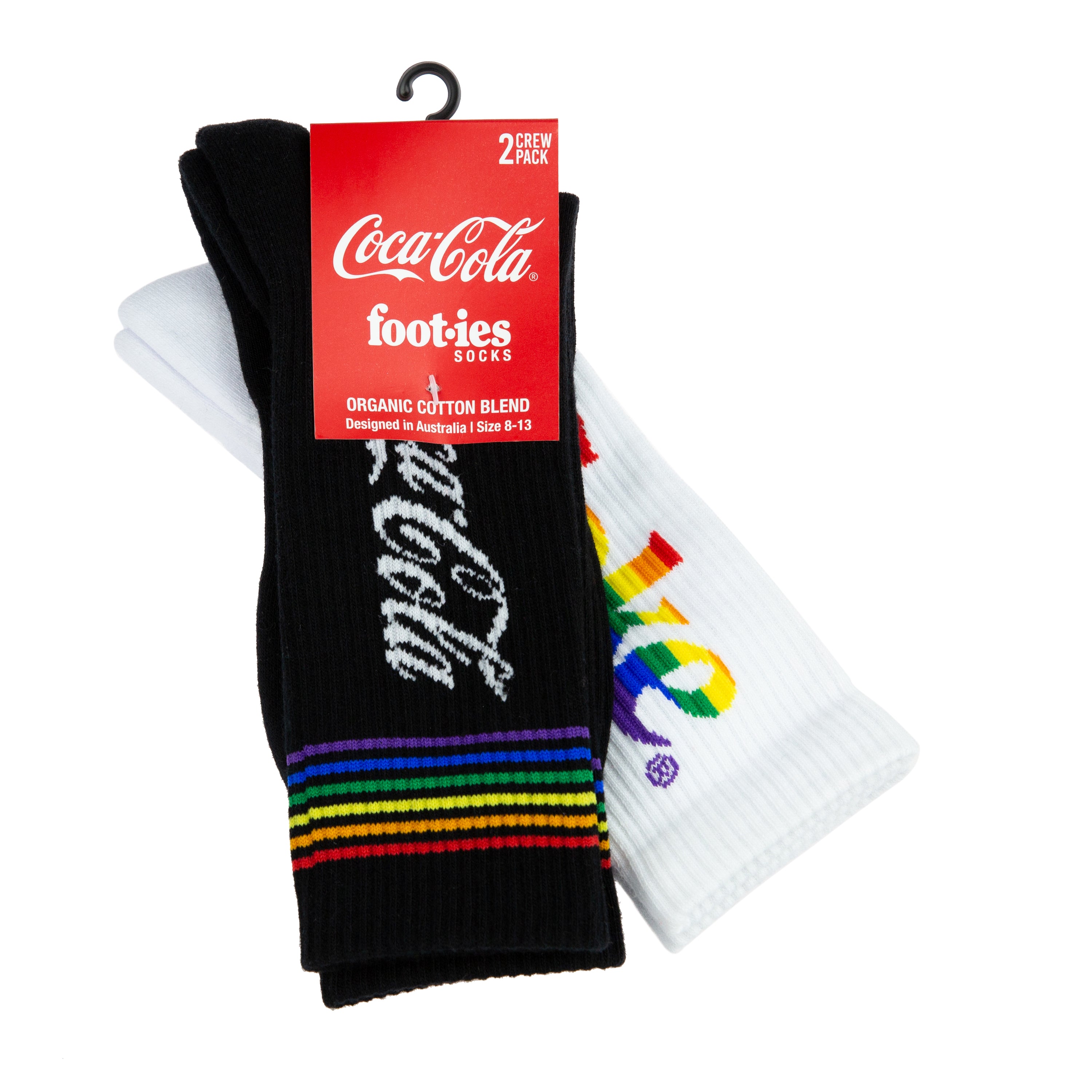 Coke Pride Stripe Sneaker Socks 2 Pairs Pack - The Sockery