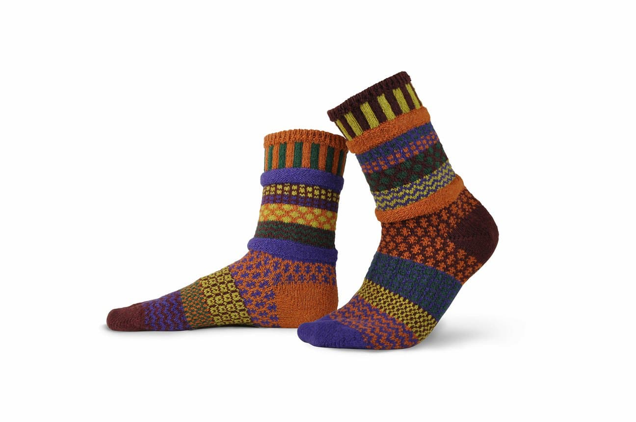 Fall Foliage Recycled Cotton Crew Socks - The Sockery