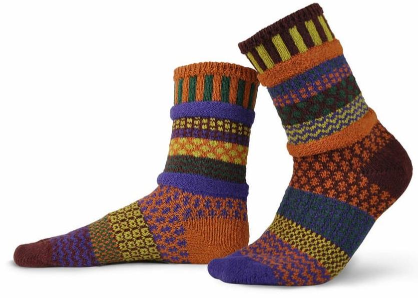 Fall Foliage Recycled Cotton Crew Socks - The Sockery