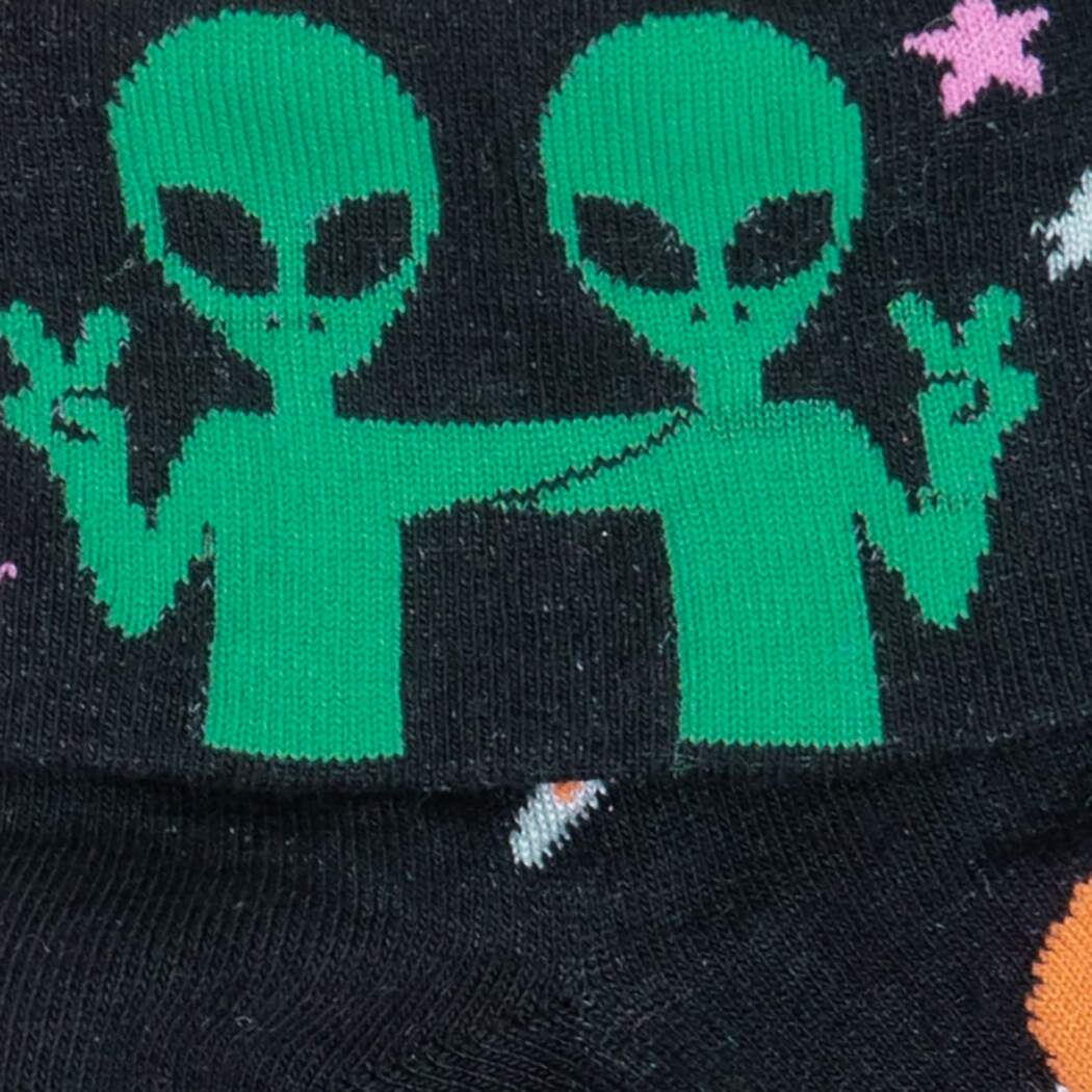 Far Out Women's Turn Cuff Crew Socks - Glow in the dark - The Sockery