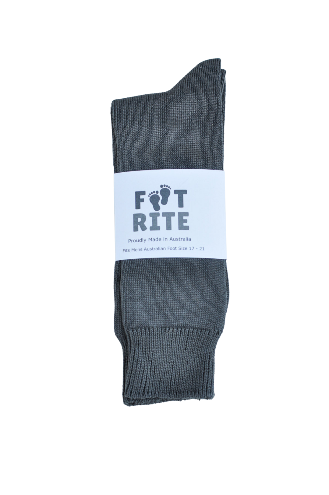 Extra Large Australian Made Cotton Sock in Grey