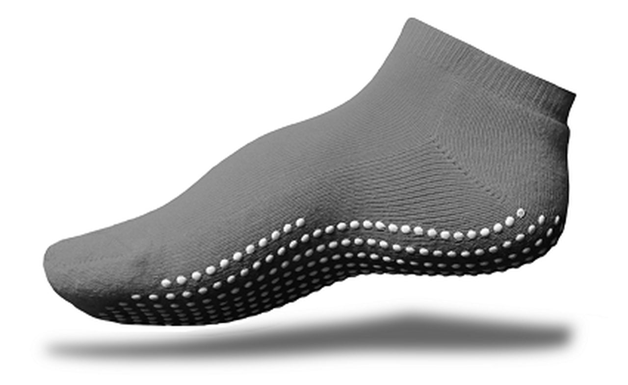 Non Slip Ankle Socks in Grey - The Sockery