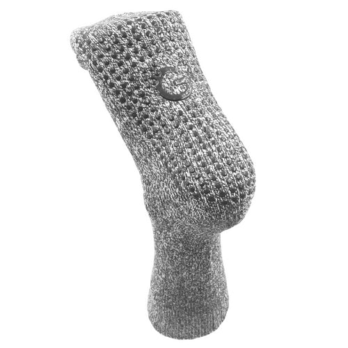 Wool Blend Gripper Socks in Stone - The Sockery