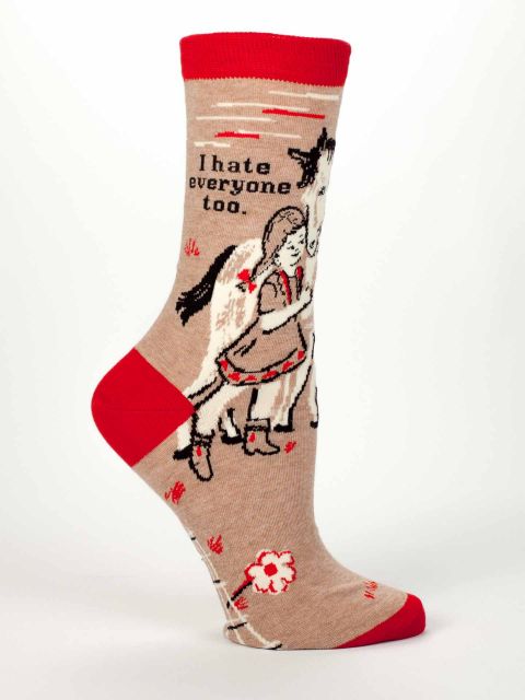 Women's I Hate Everyone Too Crew Sock - The Sockery