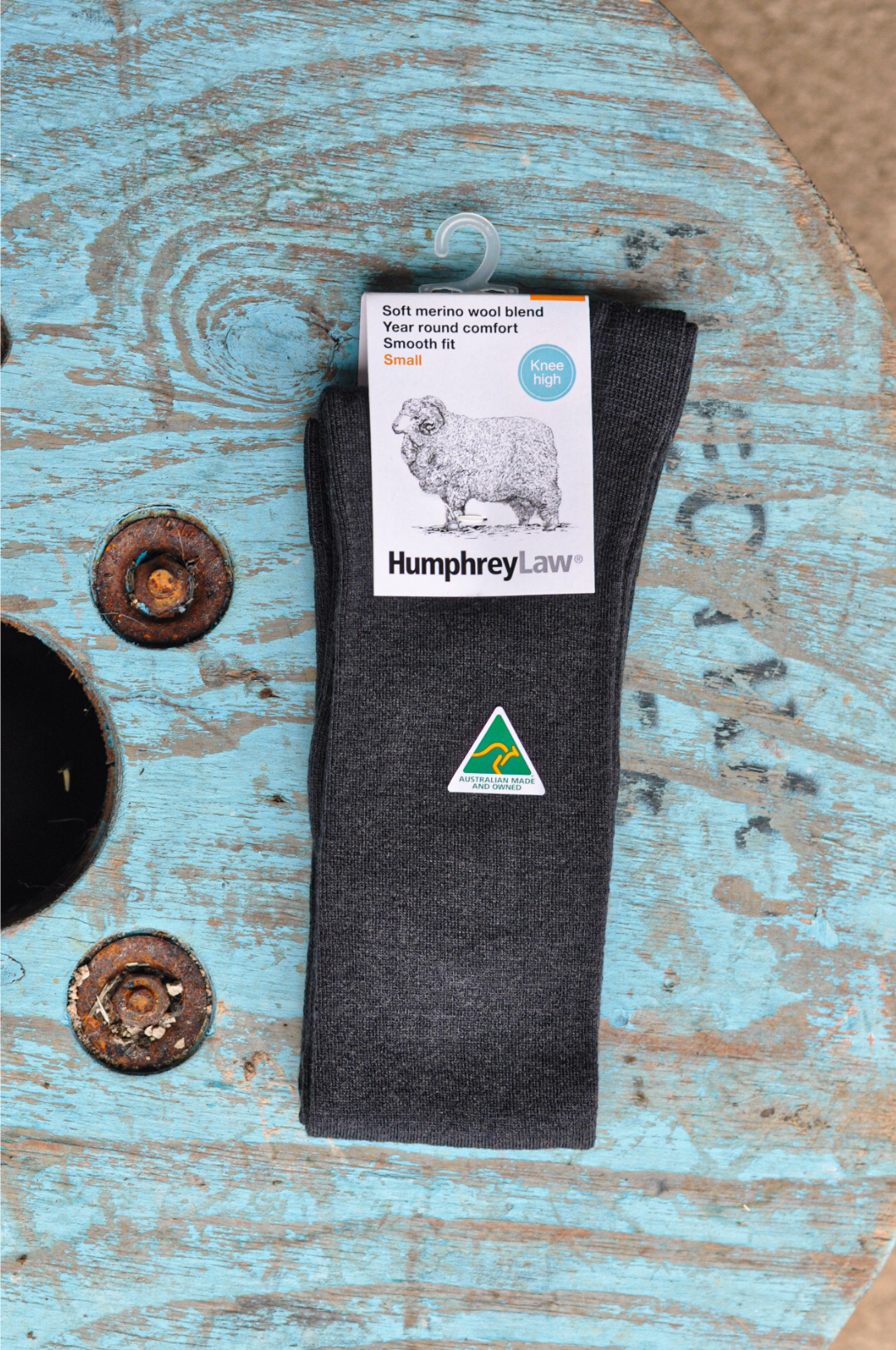 Merino Wool Women's Knee High Socks in Charcoal - Aussie Made