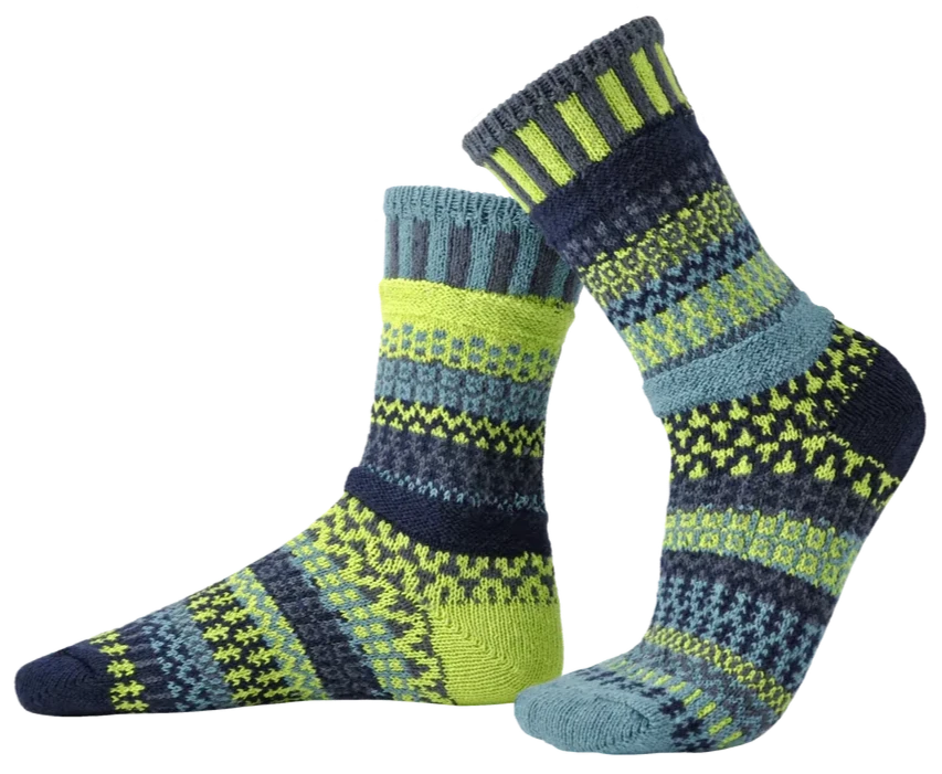 Lemongrass Recycled Cotton Crew Socks - The Sockery