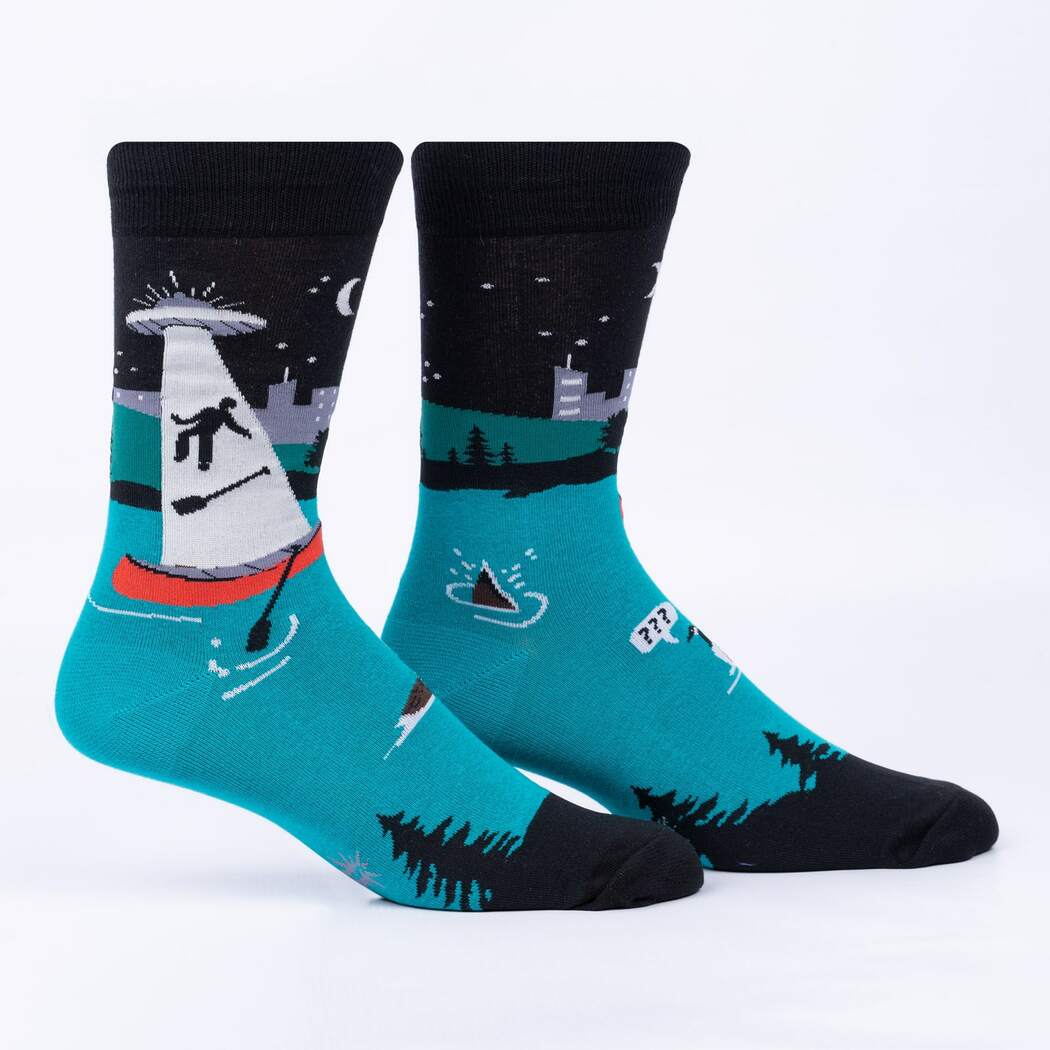 Out of Boaty Experience Men's Crew Socks - Glow in the Dark - The Sockery