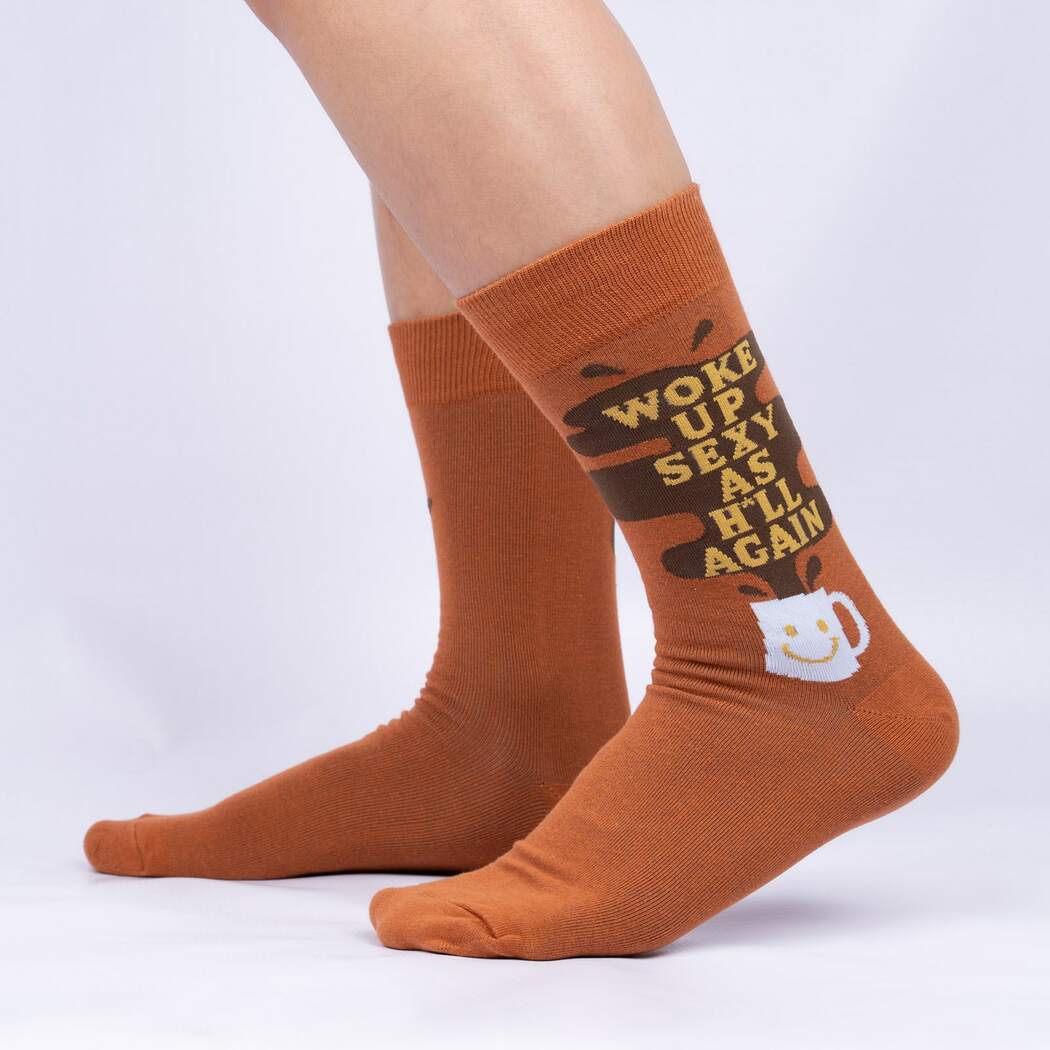 Woke up Sexy as H*ll Again Men's Crew Socks - The Sockery