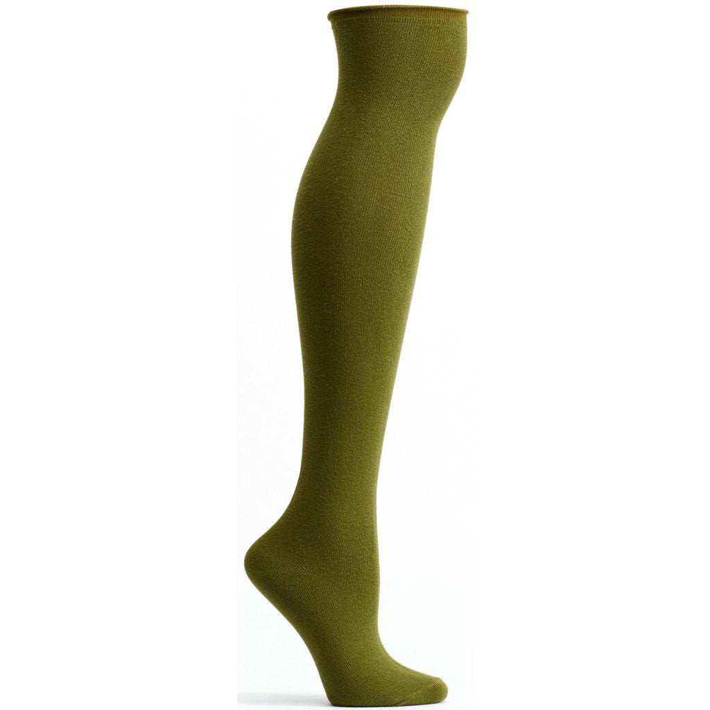 Moss Green Women's Knee High Socks