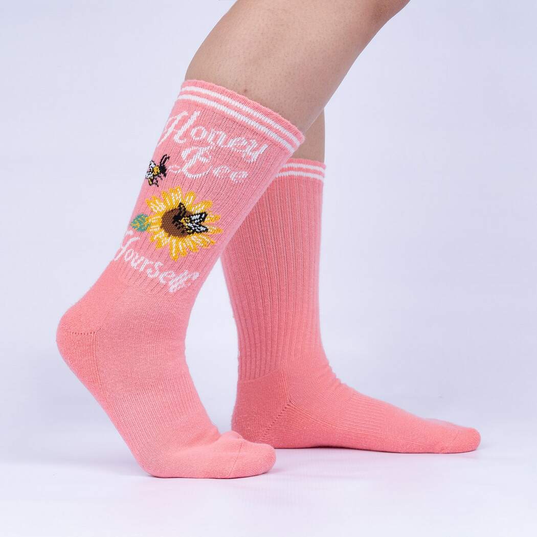 Honey Bee Yourself Women's Athletic Crew Sock - The Sockery