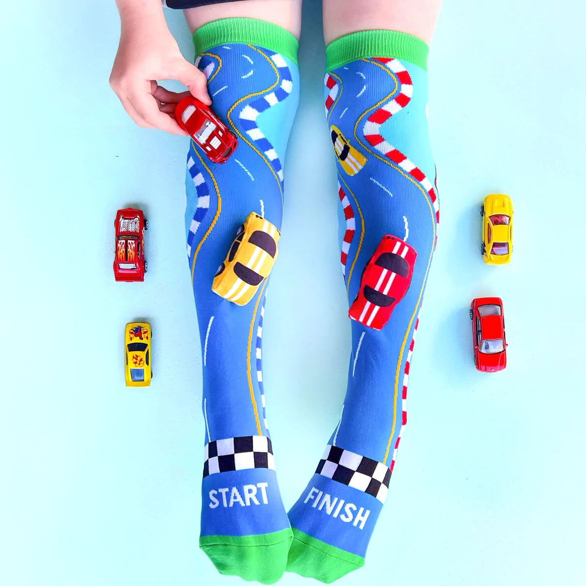 Racing Cars Knee High Socks - The Sockery