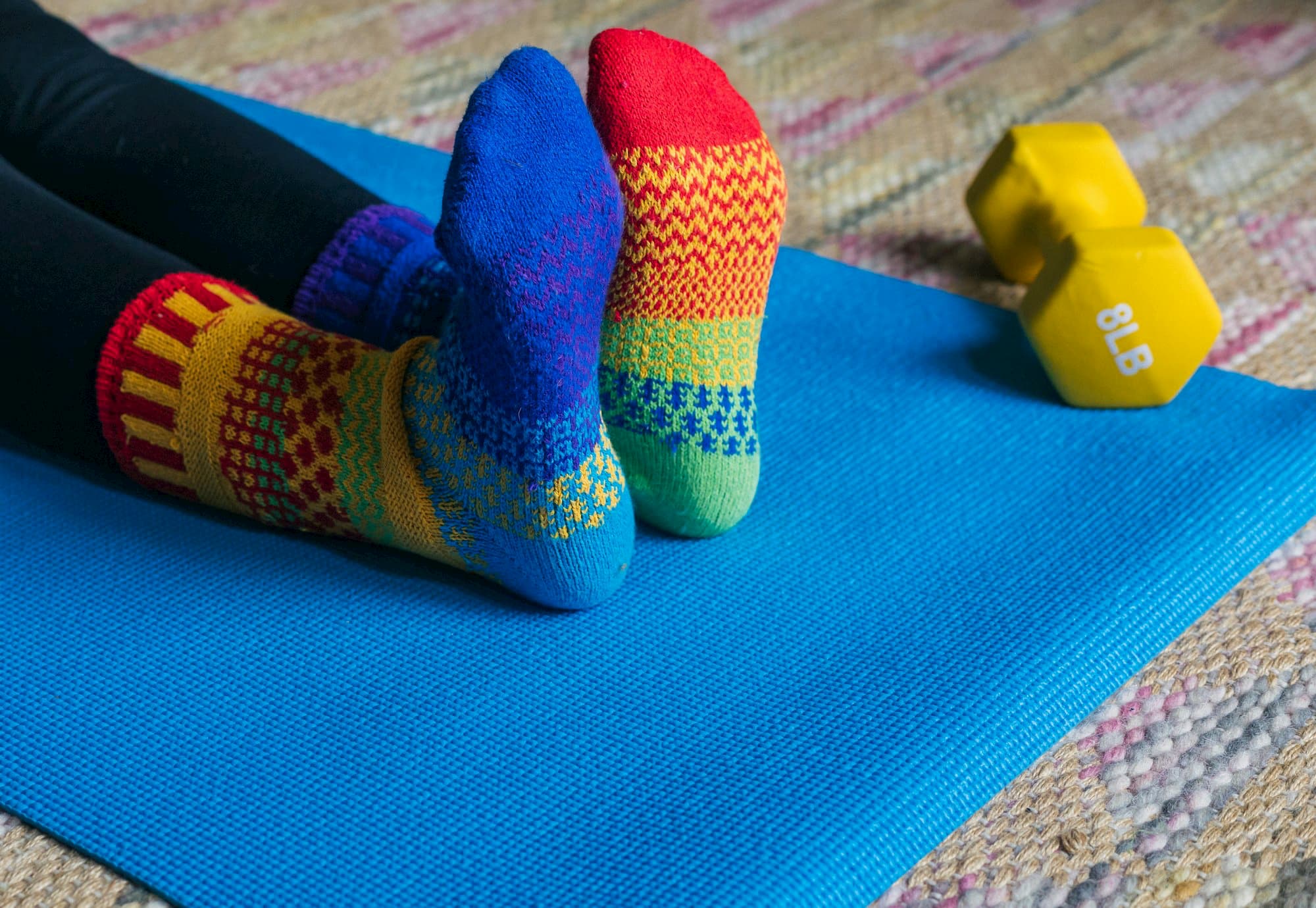 Rainbow Recycled Cotton Crew Socks
