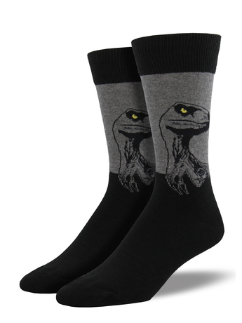 Raptor Men's Crew Socks in Grey