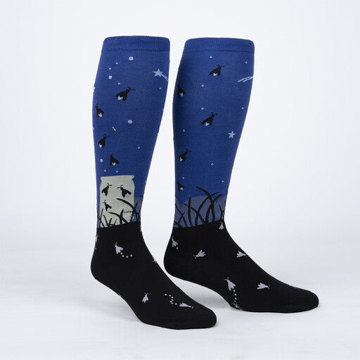 Night Light Knee High Sock - Extra Stretchy and glow in the dark
