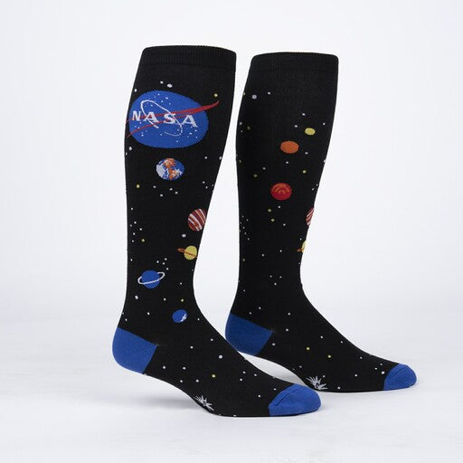 Solar System Knee High Sock - Extra Stretchy for Wide Calves  - The Sockery