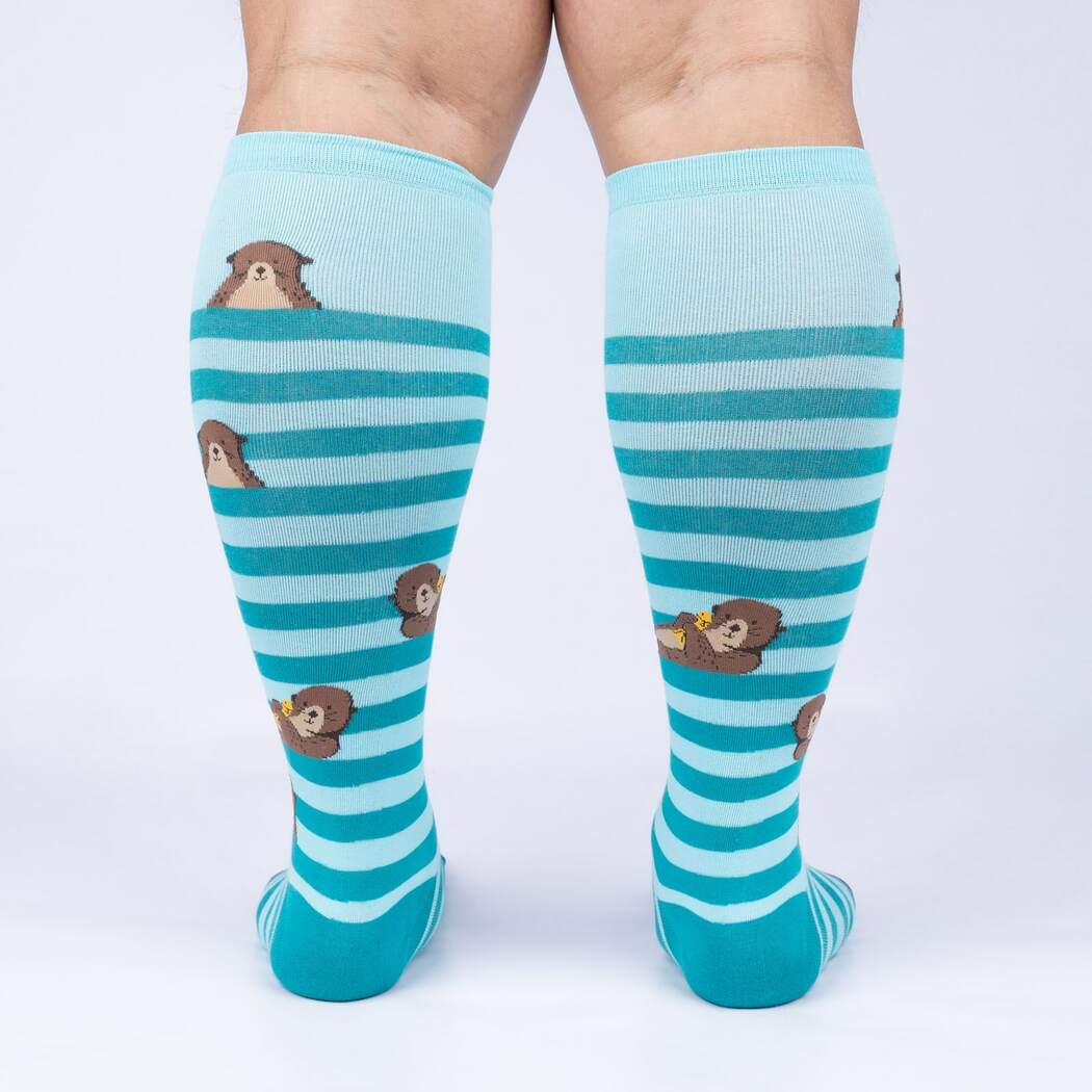 My Otter Foot Knee High Socks in Extra Stretchy for Wide Calves