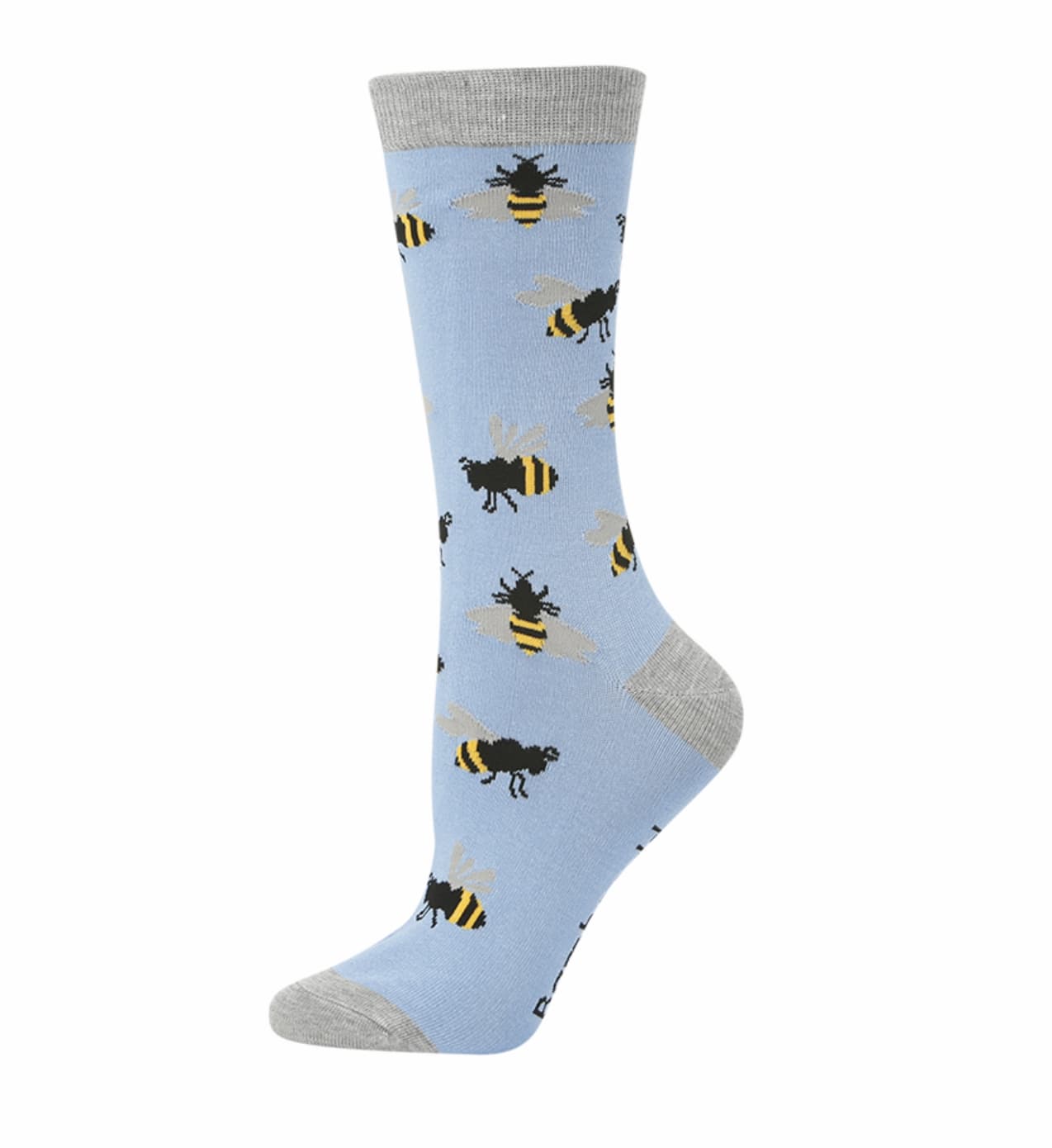 Women's Bumblebee Bamboo Crew Socks in Blue