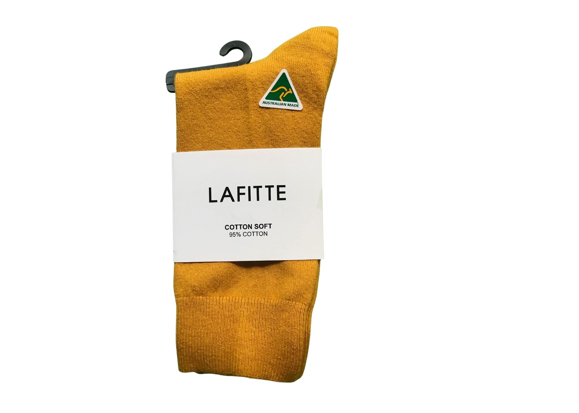 Australian made cotton crew sock in mustard - The Sockery
