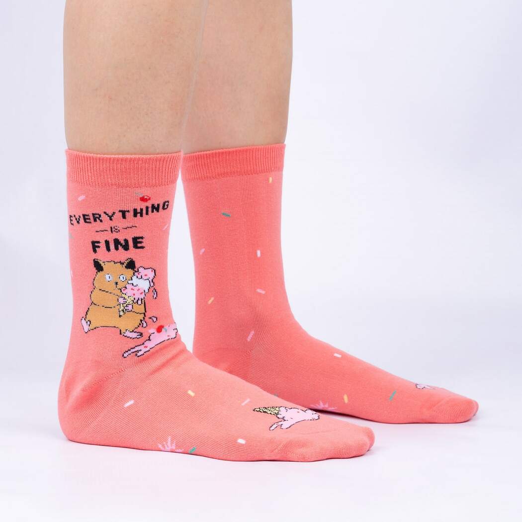 Everything is Fine Women's Crew Socks - The Sockery