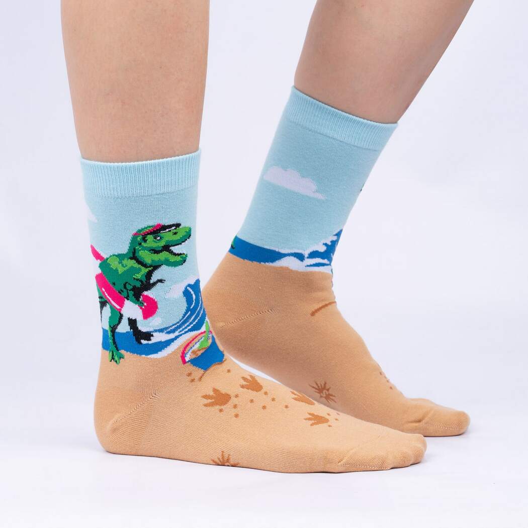Dinos Gone Wild Women's Crew Sock - The Sockery