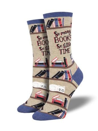 Time for a Good Book Women's Crew Socks