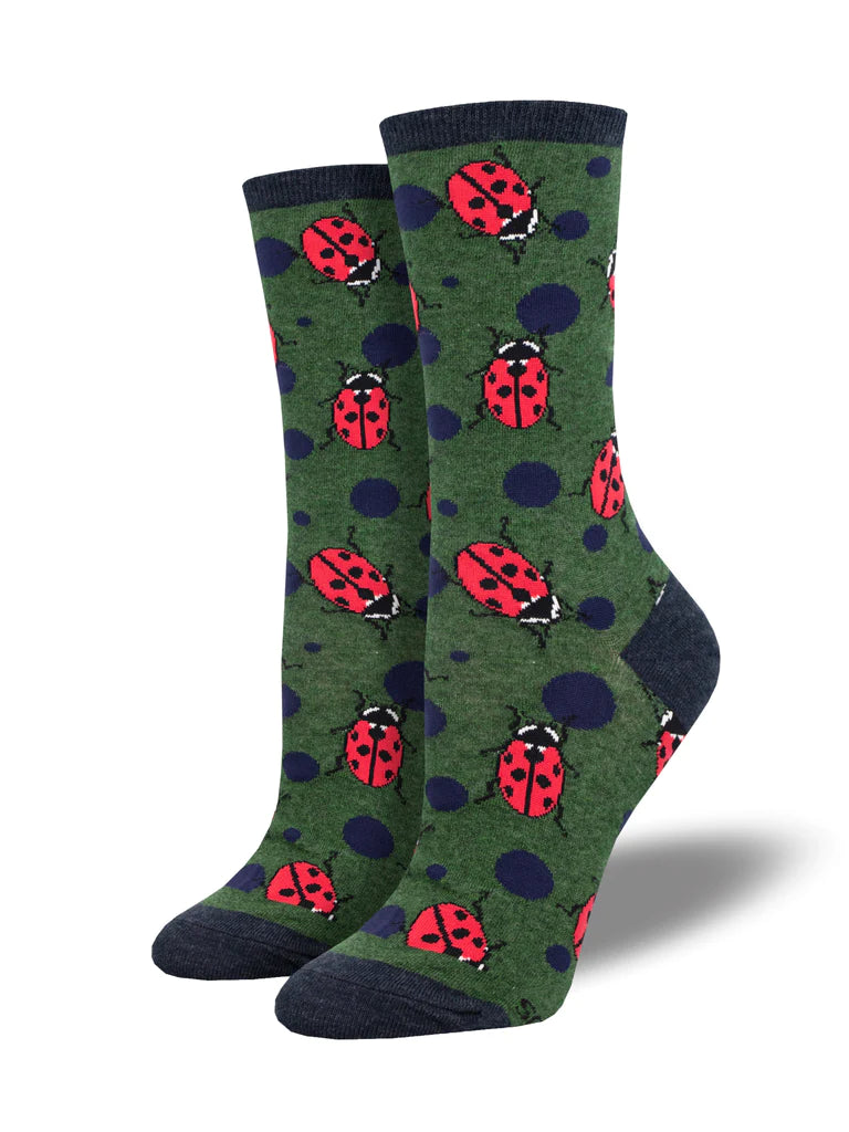 Ladybugs Women's  Crew Socks - The Sockery