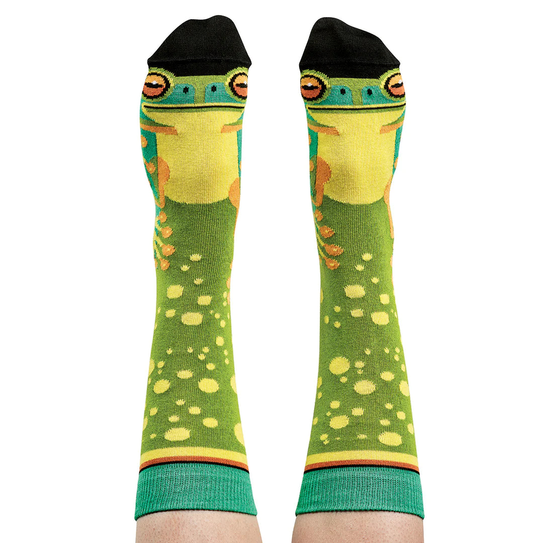 Green Tree Frog Crew Socks - The Sockery