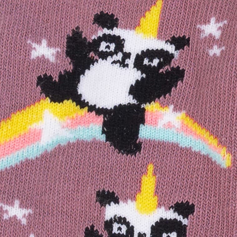 Kids Pandacorn Crew Socks (Aged 3-6yrs)