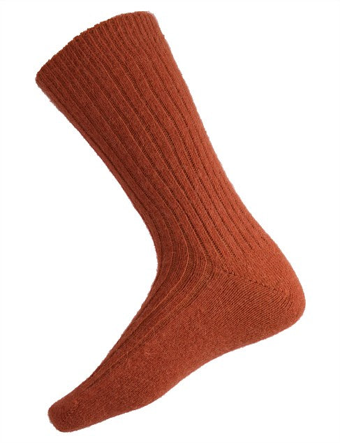 Luxury Alpaca Blend Socks in Terracotta - Aussie Made