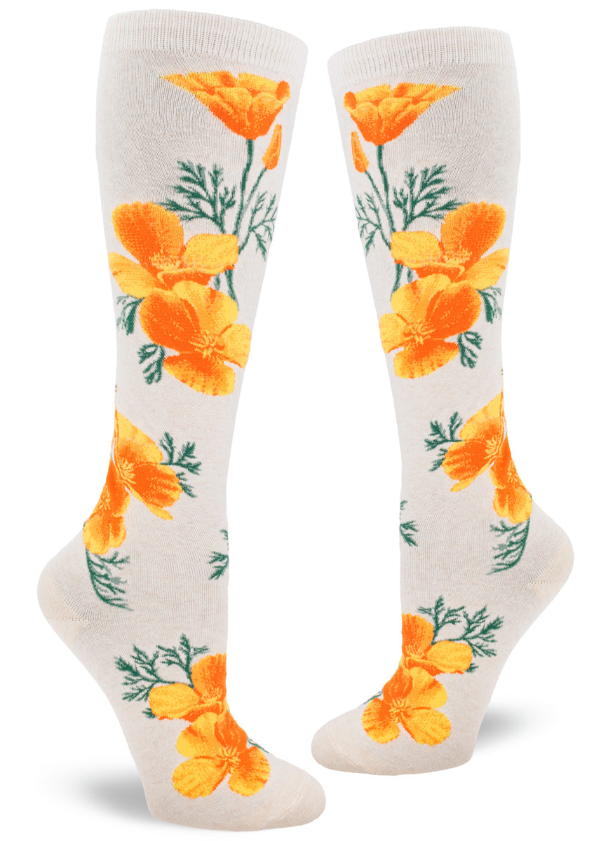 California Poppy Women's Knee High Socks - The Sockery