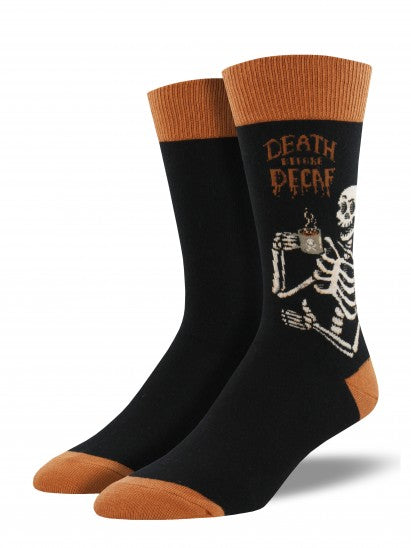 Death Before Decaf Men's Crew Socks - The Sockery
