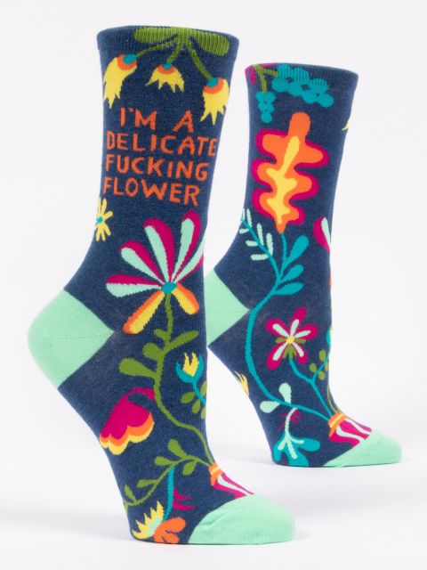 I'm a Delicate Fucking Flower Women's Crew Sock - The Sockery