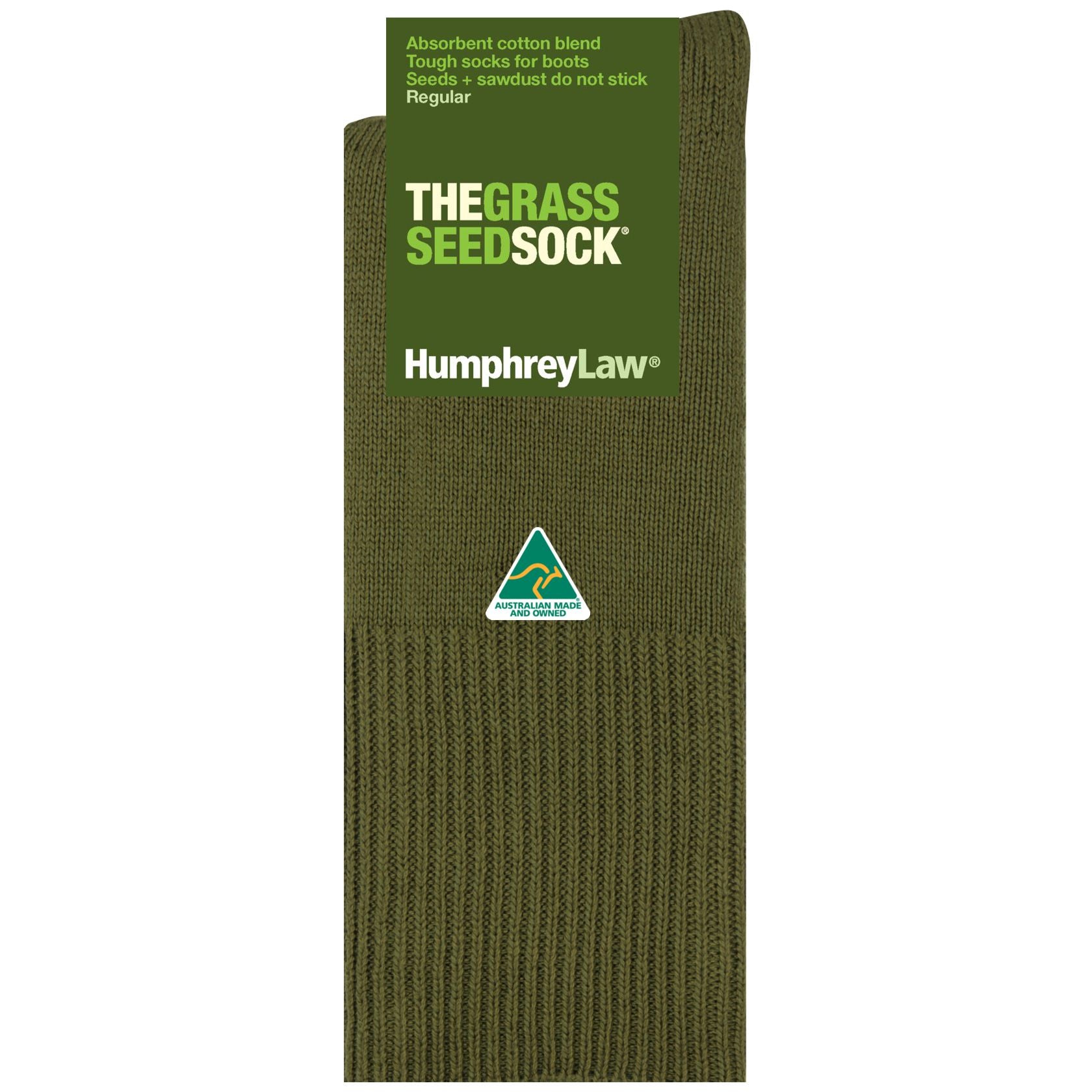 Grass Seed Sock in Khaki Green - The Sockery