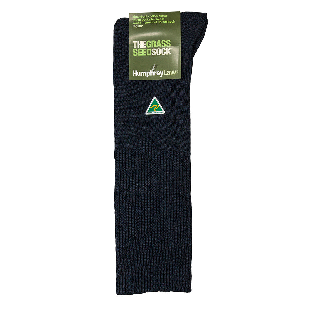 mid calf grass seed sock in charcoal - the sockery