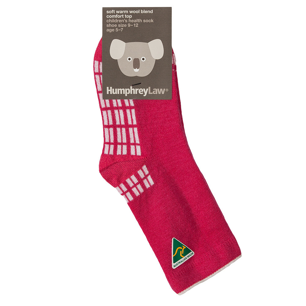 Health Sock for Kids in Fuchsia - Aussie Made